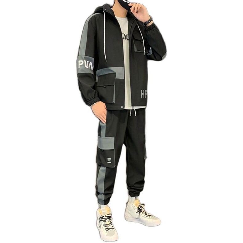 秋季男士套装休闲运动服帅气搭配一套工装夹克外套D05/90,男装夹克,电商B226-2（原B217-2）
