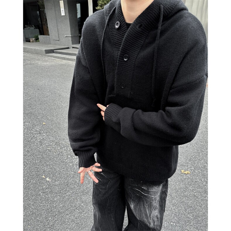 美式连帽毛衣外套男宽松秋冬外搭慵懒风休闲百搭上衣MY0663-P55,男装针织衫/毛衣,星座308B-1