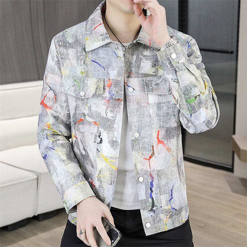 507A-JK511-P1052025春季时尚男士个性印花夹克休闲外套,男装夹克,星座507A（原星座306B-2）