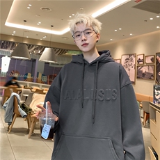 抖音品质供货2025秋冬新款凹凸钢印连帽卫衣A158-WY60-P65，男装卫衣，电商A158