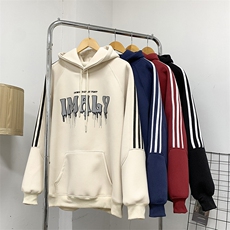 904-2-CD608-P55控88秋装重磅特殊印花三竿连帽卫衣宽松男女，男装卫衣，星座904-2