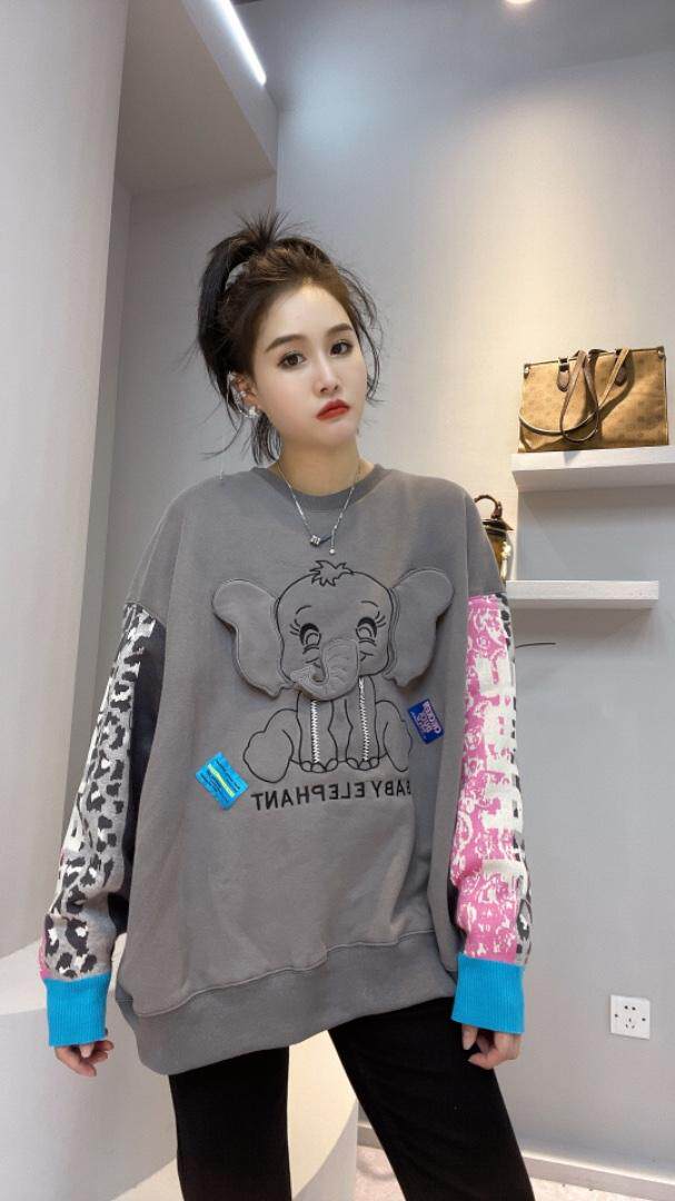 加绒卫衣，女装卫衣/绒衫，HEY.KK