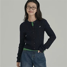 女士羊毛开衫圆领纯色羊毛修身版型时尚显气质，女装羊毛衫，泰沅羊绒