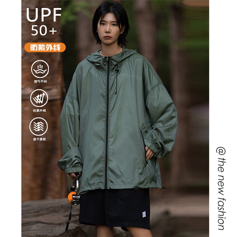 特批55无差价夏轻薄大码凉感连帽户外防晒衣防紫外线开衫外套J542，男装防晒衣，电商A001-1