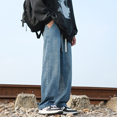 水洗直筒修身微喇牛仔裤三色高弹力高品质有大货-有加绒G136，男装牛仔裤，星座910