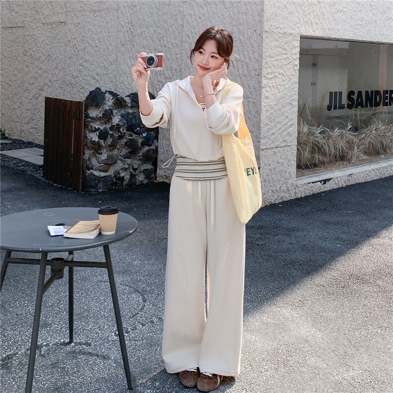 档口现货/条纹背心撞色连帽卫衣三件套套装2C233-902-P175-K288,女装套装/套裙,2C233