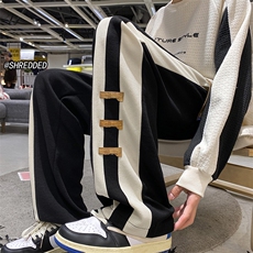 直筒休闲裤男春秋港风裤子男生阔腿裤长裤k5566-P55-控68，男装休闲裤，电商B315