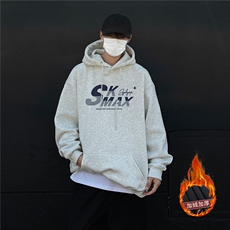 ！得物品质加绒加厚美式连帽卫衣外套男W8606-特P35加绒42，男装卫衣，星座610B-1