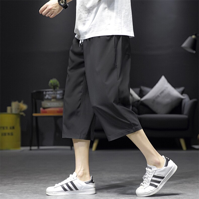 2024夏季新款日系沙发大码冰丝休闲七分裤M-5XHK21286-特P15，男装牛仔裤，电商A022