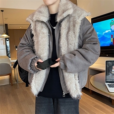 主推冬季假两件座山雕加厚外套潮加厚棉衣XZ102B-1M816-P145，男装棉衣，星座102B-1