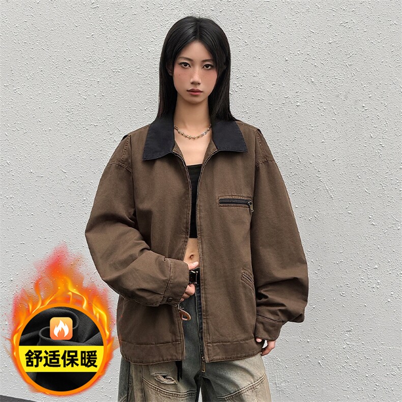 重磅美式水洗做旧工装秋冬新款夹克棉衣外套436-996-P125178,男装夹克,电商A436