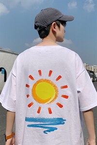 点击率5.8%！2021夏季男士纯棉短袖T恤学生半袖T恤衫T2151P28图片