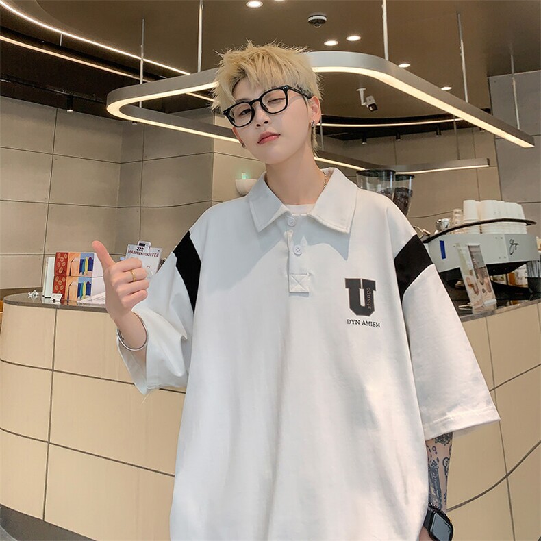 现货25夏季美式纯棉高克重男女短袖痞帅韩版潮流POLO衫P706-TP38，男装Polo衫，电商A170