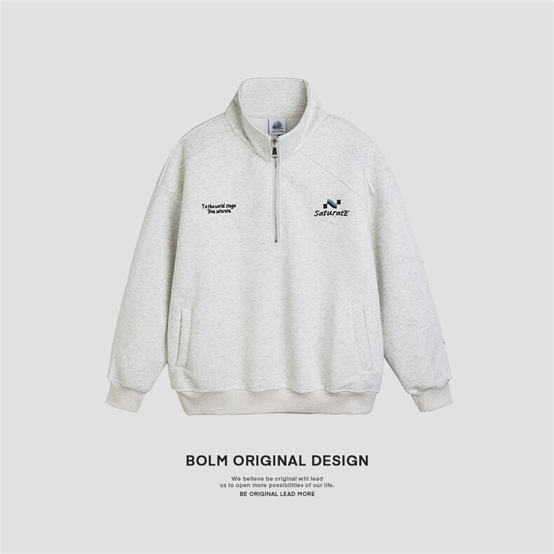 1506-1/WY34R1/P54重磅半拉链卫衣男男款秋冬加绒加厚男士，男装卫衣，星座1506-1