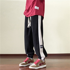 灯芯绒卫裤男冬季加绒港风潮牌潮流宽松休闲裤K0259-P35加绒P43，男装休闲裤，星座308B-1