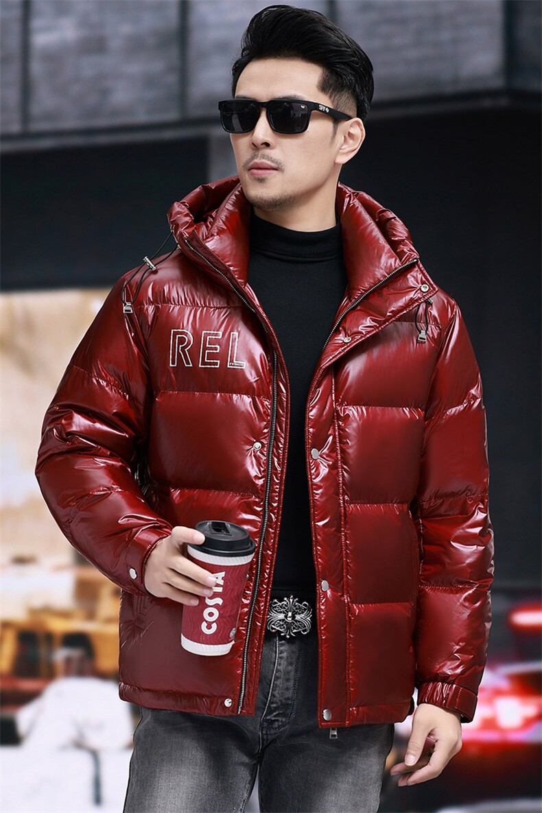实体高品质男士连帽羽绒服大货主推,男装羽绒服,钱塘207-1