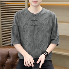507A-T018-P55风夏季短袖男士棉麻T恤百搭休闲外套，男装T恤，星座507A（原星座306B-2）