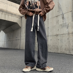 8XL-M牛仔裤男士直筒宽松特大码胖子阔腿裤男款长裤NZ110-P45控58图片