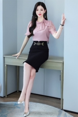 2023年夏季新款时尚气质优雅甜美上衣修身半身裙两件套，女装套装/套裙，卡杰菲