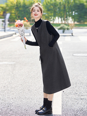 2025年春季新款高级感气质女神范轻奢无袖长裙文艺范背心连衣裙女，女装套装/套裙，朵莱米