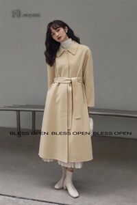 冬季新款 澳毛腰带款羊绒大衣,其它,BLESS OPEN