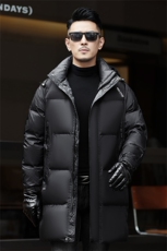 ZMS-M993新款冬季男士白鸭绒羽绒服中长款可脱卸帽保暖外套大衣，男装羽绒服，电商B360