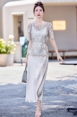 蕾丝吊带连衣裙两件套女夏2025新款法式高级感气质名媛女神范套装，女装套装/套裙，慕依路