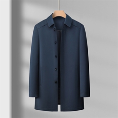 GDN-F1322春秋新款男士风衣翻领商务领导服男装纯色外套，男装风衣，电商B360
