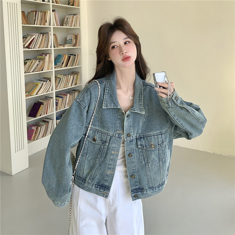 新款【有货】2026春款牛仔外套B109-5801-150-248,女装短外套,2B109