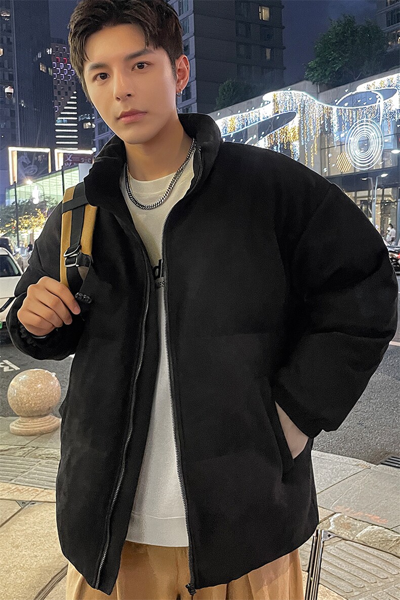 2024秋冬新款潮牌炸街宽松休闲立领鹿皮绒棉衣男A436-0318-P85,男装棉衣,电商A436