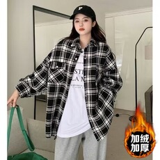 轻熟格子千鸟毛呢工装外套男士百搭痞帅韩版青少年潮流夹克，男装夹克，星座1210-1