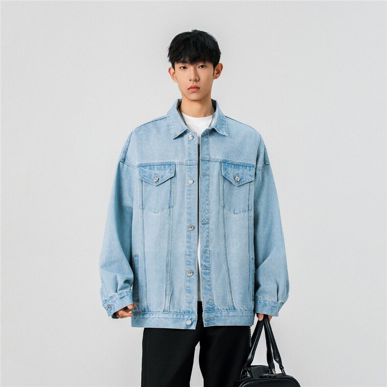 25款抖音品质牛仔夹克宽松韩版工装潮流水洗外套N999/P98 148图片