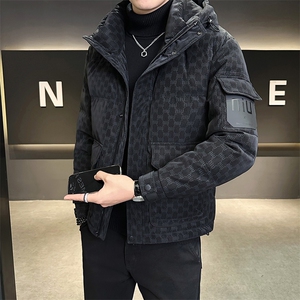 新做标50绒 男士皮羽绒服冬季2025新款连帽外套A313-9159-P225图片