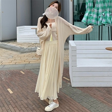清冷系开衫披肩吊带半身裙套装女夏松驰感流行爆款三件套千金风，女装套装/套裙，浙宝305