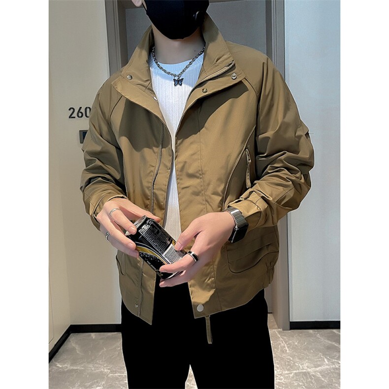 1506-1/J72371/P61男士外套新款潮牌工装立领夹克痞帅男装春百搭,男装夹克,星座1506-1