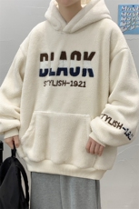 秋冬加绒加厚羊羔绒卫衣青少年休闲连帽外套男女975-P90控价118，男装卫衣，电商A441-1