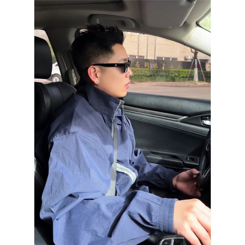 网图美式拉链撞色宽松立领正肩休闲防晒衣男FS006/P55,男装防晒衣,星座205-3