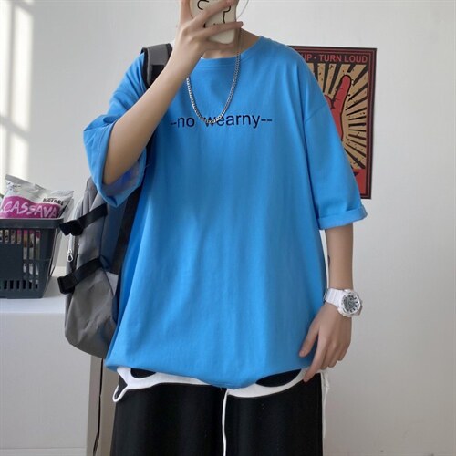 夏季潮流短袖t恤男港风时尚打底衫A210-A8305-P25控38,男装T恤,星座210-3