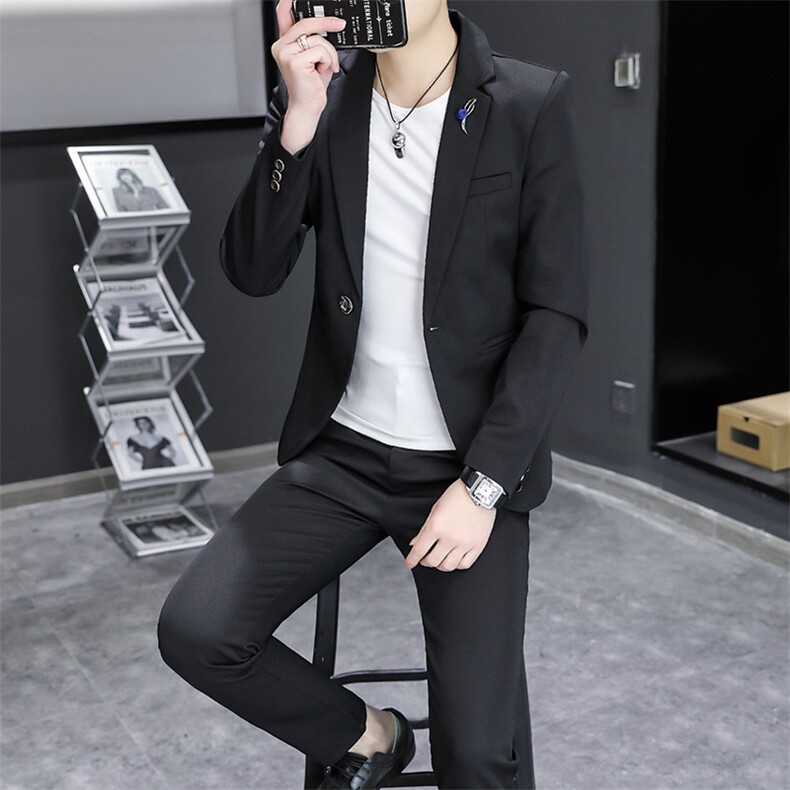 T832-P120秋装时尚男士纯色西服两件套装职业装西服,男装西服,星座507A（原星座306B-2）