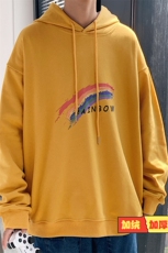 WY2064-P40加绒-P45纯棉连帽卫衣男大码运动帽衫宽松薄外套男，男装卫衣，电商A040