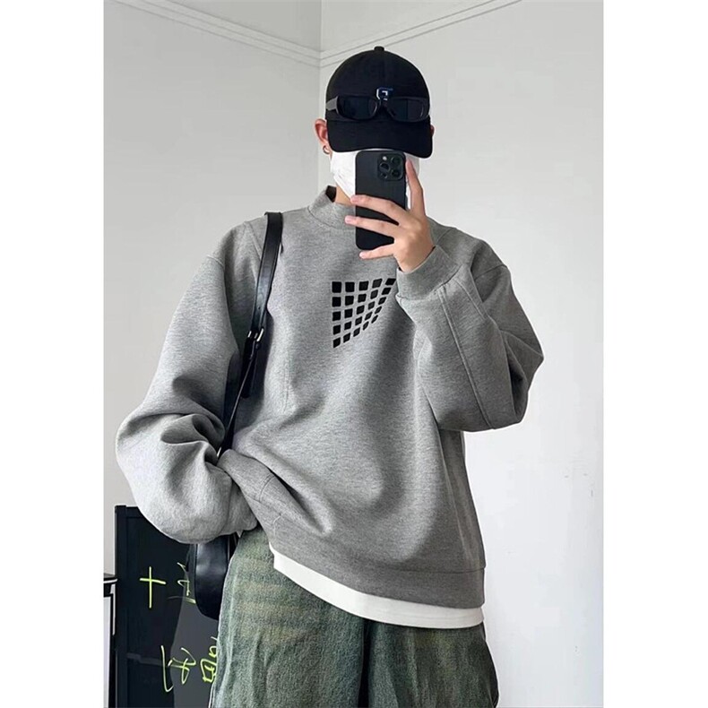 卫衣男款秋季痞帅高级感美式复古外套oversize套头衫W6128,男装卫衣,星座1116A（原606A-3）