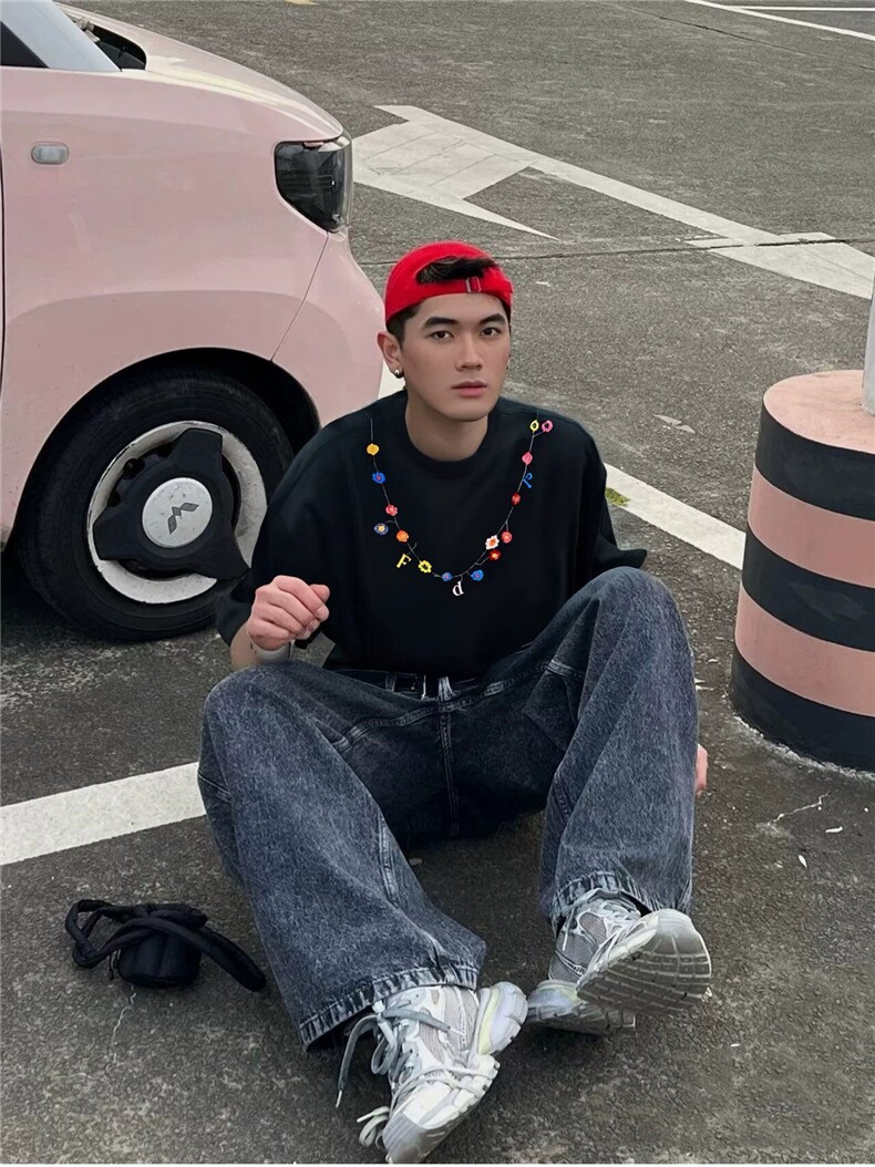 XZ809A/BBBT49/P20/控38重磅印花美式复古圆领T恤,男装T恤,星座809A(原222-1)
