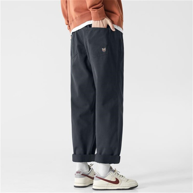 纯棉工装裤男春秋季休闲裤美式高街直筒裤217-2-HK23087-P55，男装工装外套，星座217-2