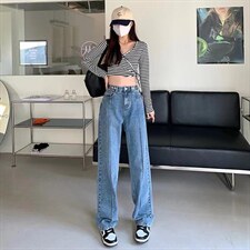 牛仔裤，女装牛仔裤，六月(4F)