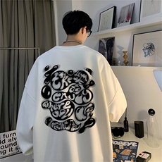 秋季新款320G华棉圆领卫衣面布棉WH2483-P35控58，男装卫衣，电商B370
