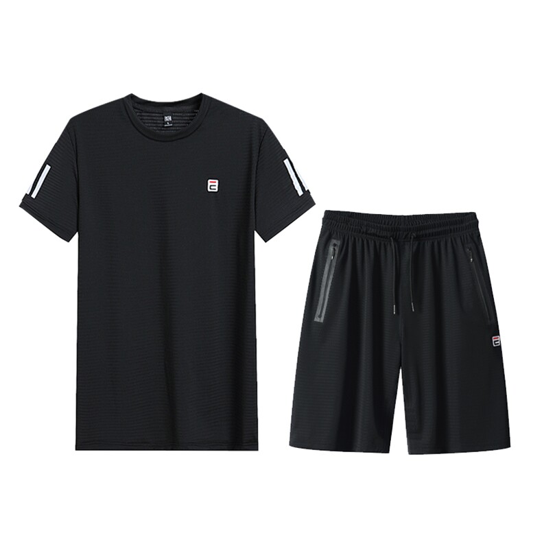 男夏装大码休闲运动套装冰丝网眼5032-1_L-4XLP805XL-9XLP90,男装休闲套装,星座1516-1
