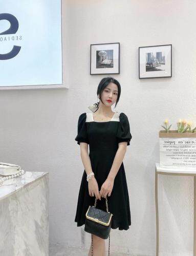 肩带珍珠连衣裙，女装连衣裙，艾丽贝儿