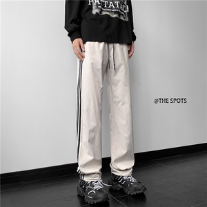 侧条纹休闲裤男青少年防水潮款直筒长裤A061-EX50106-特批38图片