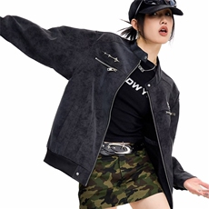 JK02-P70高级感短款机能外套男士2025秋季宽松立领夹克韩系，男装夹克，电商B323A