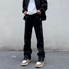 美式高街vibe风直筒长裤欧美痞帅男hiphop复古水洗牛仔裤，男装牛仔裤，星座301D-4(原星座1004-4）
